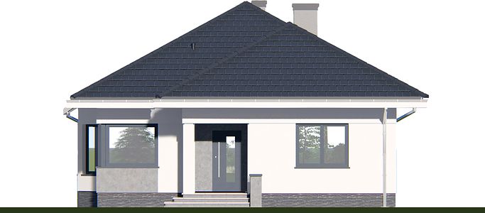 Фасад дома HDF-4636-69 Фасад дома HDF-4636-69
