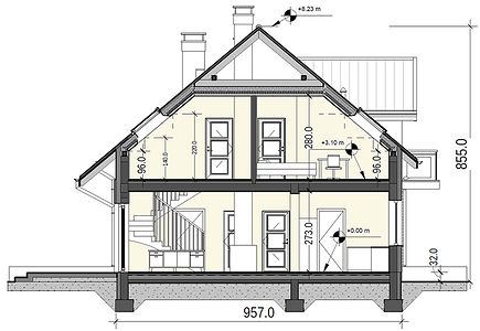 Фасад дома KBK-6663-48 Фасад дома KBK-6663-48
