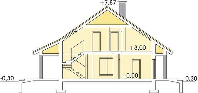 Фасад дома HIK-2735-82 Фасад дома HIK-2735-82