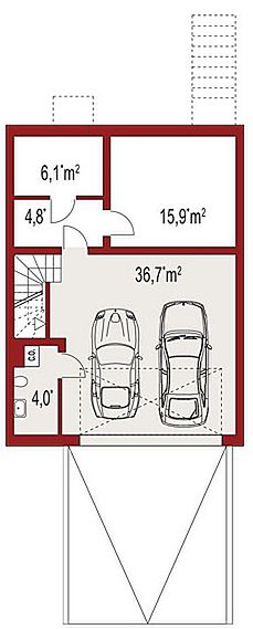 План 1 этажа дома DKD-9536-51 План 1 этажа дома DKD-9536-51