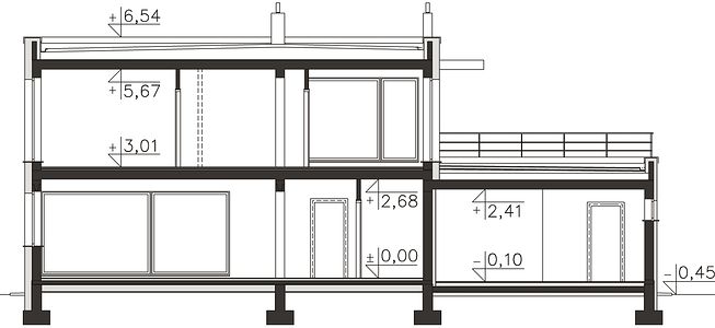 Фасад дома DFG-6223-67 Фасад дома DFG-6223-67