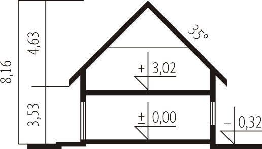 Фасад дома DBD-1865-28 Фасад дома DBD-1865-28